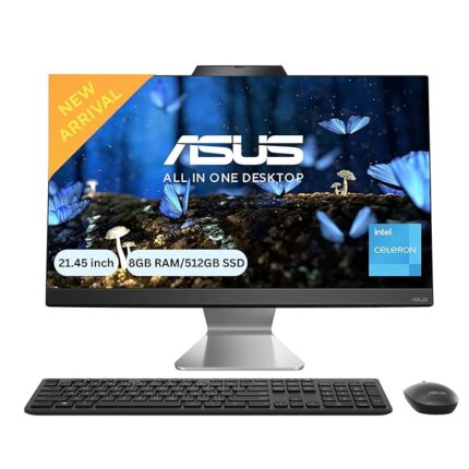 ASUS AIO A3202 21.45" FHD Celeron 8GB/512GB Win11 PC with Wireless Keyboard & Mouse
