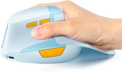 Seenda Ergonomic Vertical Wireless Mouse – USB/Type-C, Quiet Click, Palm Rest